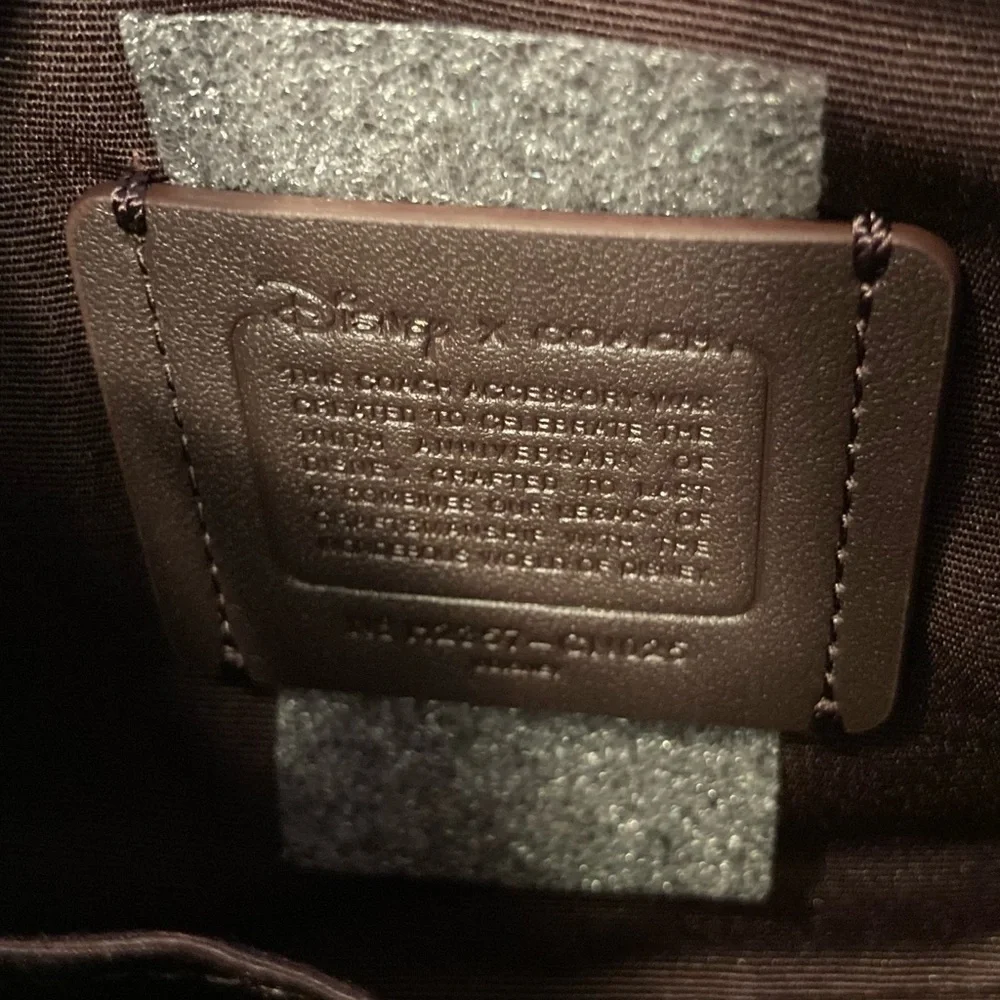 Disney X Coach Corner Zip Wristlet With Sled Motif - NWT - Picture 3 of 8